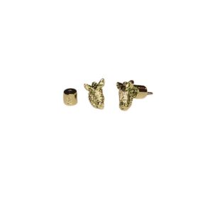 Mini Studs - Zebra, 14k